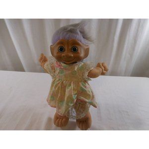 Ace‎ Novelty 12" with Dress Lavendar Hair Blue Round Jewel Belly  Plush